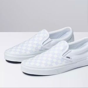 White checkered vans Men size 8.5 Women size 10